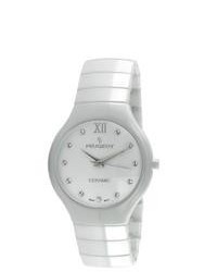 Peugeot Swiss Quartz White Ceramic Watch