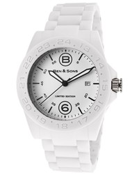 Ben Minkoff The General Limited Edition White Ceramic And Dial 24 Hour Bezel