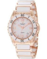 Viceroy 47548 95 White Ceramic Rose Gold Tone Date Watch