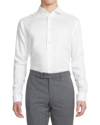 Jack Victor Chambray Button Up Shirt In Ecru At Nordstrom