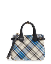 Burberry Small Banner Tartan Mix Tote