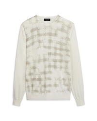 Bugatchi Ghost Check Sweater In Chalk At Nordstrom