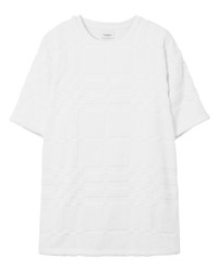 Burberry Checked Terry Cotton T Shirt