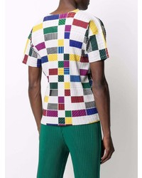 Homme Plissé Issey Miyake Colour Block Print T Shirt