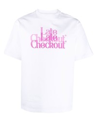 Late Checkout Double Trouble Logo Print T Shirt