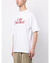 Late Checkout Logo Print Cotton T Shirt