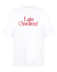 Late Checkout Logo Print Cotton T Shirt