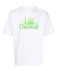Late Checkout Logo Print T Shirt