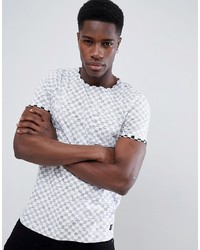 Tom Tailor T Shirt In Reverse Checkerboard With Scoop Neck
