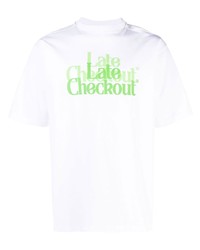 Late Checkout White Double Trouble Short Sleeve T Shirt