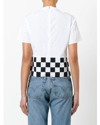 Dsquared2 Checkboard Cropped T Shirt