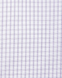 Charvet Check French Cuff Dress Shirt Lavenderwhite