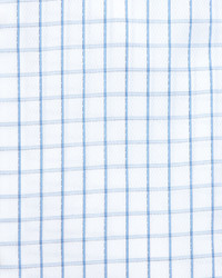 Ike Behar Check Windowpane Woven Dress Shirt Whiteblue