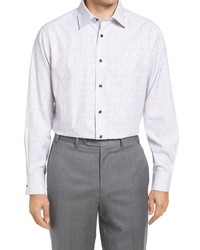 David Donahue Luxury Non  Fit Plaid Cotton Dress Shirt