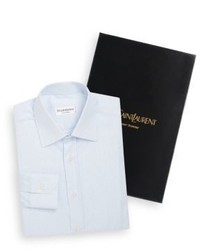Saint Laurent Regular Fit Windowpane Cotton Dress Shirt Gift Box