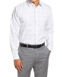 Nordstrom Men's Shop Traditional Fit Non Iron Windowpane Stretch Dress Shirt