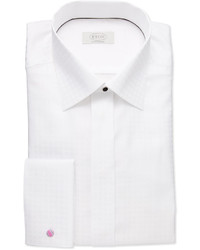 Eton White On White Check Dress Shirt