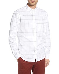 Club Monaco Slim Fit Windowpane Flannel Shirt