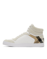 Burberry White House Check Reeth High Top Sneakers