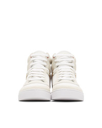 Burberry White Reeth High Top Sneakers