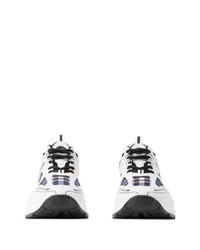 Burberry Check Pattern Leather Sneakers
