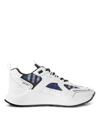 Burberry Check Pattern Leather Sneakers