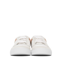 Burberry White Check Reeth Sneakers