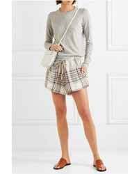 Bassike Checked Linen Canvas Shorts