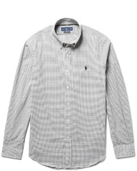 Polo Ralph Lauren Button Down Collar Checked Cotton Poplin Shirt