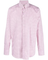 Canali Check Pattern Cotton Shirt