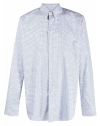 Canali Check Pattern Cotton Shirt