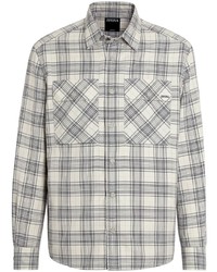 Zegna Check Pattern Long Sleeved Shirt