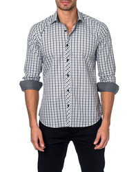 Jared Lang Checked Long Sleeve Semi Fitted Shirt