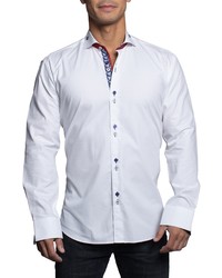 Maceoo Einstein Template White Contemporary Fit Button Up Shirt