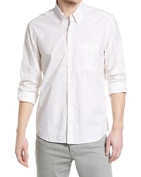 Scott Barber Liquid Cotton Check Shirt In White At Nordstrom