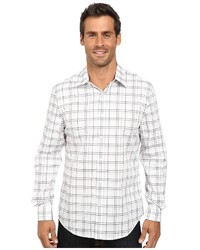 Perry Ellis Long Sleeve Non Iron Window Pane Pattern Shirt