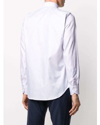 Canali Micro Check Print Long Sleeved Shirt