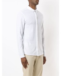 Emporio Armani Square Pattern Long Sleeve Shirt