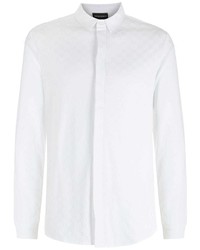 Emporio Armani Square Pattern Long Sleeve Shirt