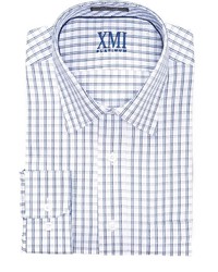 XMI Two Tone Check Print Long Sleeve Dress Shirt