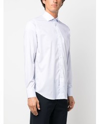 Canali Windowpane Print Cotton Shirt