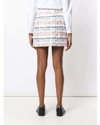 Thom Browne Mini Skirt In Madras Pouf Tweed