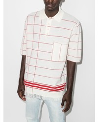 Maison Margiela Striped Knitted Polo Top