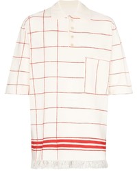 Maison Margiela Striped Knitted Polo Top