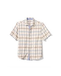 Tommy Bahama Newcastle Plaid Short Sleeve Silk Button Up Shirt