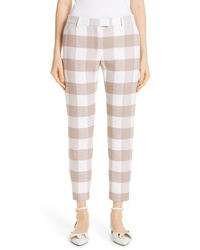 White Check Tapered Pants