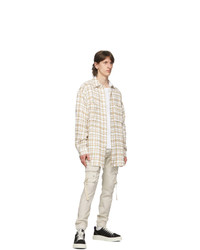 Faith Connexion Off White And Gold Tweed Overshirt