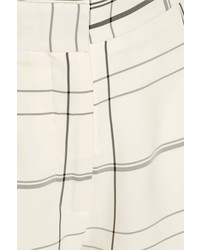 Protagonist Checked Twill Wide Leg Pants Ivory