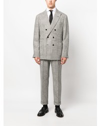 Brunello Cucinelli Checked Double Breasted Wool Blazer