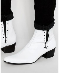 Men's White Chelsea Boots from Asos 